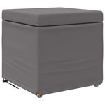 vidaXL Tabouret Gris Cuir Synthétique et Bois Composite