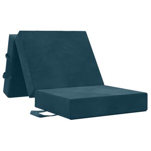 vidaXL Canapé-lit pliable 75 x 67 x 45 cm Bleu