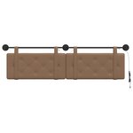 vidaXL Tête de lit suspendue Avec lumière LED Cappuccino Simili cuir