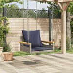 vidaXL Balancelle avec coussins gris 63x62x40 cm résine tressée