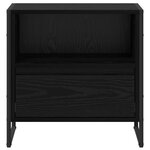 vidaXL Table de chevet avec tiroir 2 Pièces Chêne noir 50 x 39 5 x 50 cm
