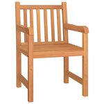 vidaXL Ensemble à manger de jardin 3 Pièces Bois de teck massif