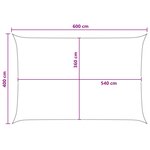 vidaXL Voile d'ombre Gris clair et blanc 4 x 6 m HDPE