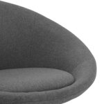 vidaXL Chaise pivotante de salle à manger Gris foncé Tissu