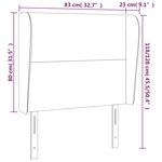 vidaXL Tête de lit avec oreilles Cappuccino 83x23x118/128cm Similicuir