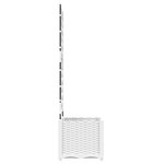 vidaXL Jardinière de jardin avec treille blanche 40x40x143 cm