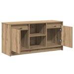 vidaXL Meuble TV avec lumières LED en chêne  100x34x50 cm  fait en bois d'ingénierie.