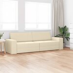 vidaXL Canapé-Lit Crème 245 x 78 x 77 cm tissu