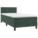 vidaXL Sommier à lattes de lit et matelas Vert foncé 80x200 cm Velours