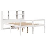 vidaXL Lit bibliothèque sans matelas blanc 120x190 cm bois pin massif