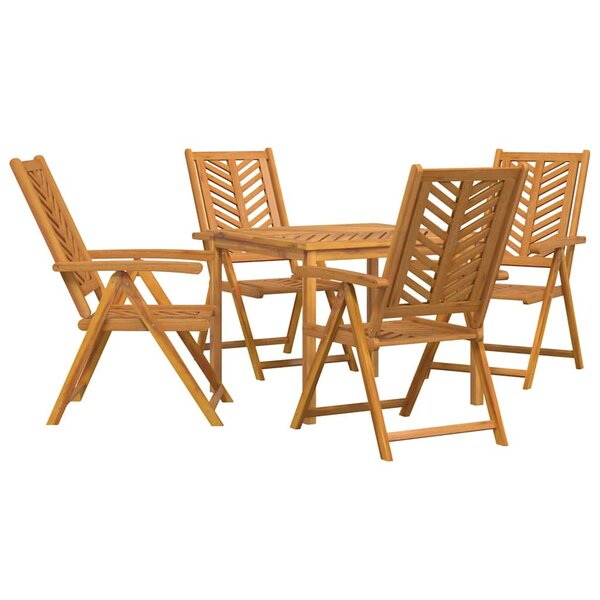 vidaXL Ensemble de salle à manger pour jardin 5 Pièces Marron