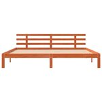 vidaXL Cadre de lit avec tête de lit Brun cire 203.5 x 205.5 x 69.5 cm