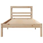 vidaXL Cadre de lit sans matelas 75x190 cm bois de pin massif