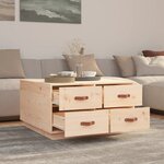 vidaXL Table basse 80x80x45 cm Bois massif de pin