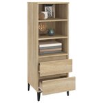 vidaXL Buffet haut Chêne sonoma 40x36x110 cm Bois d'ingénierie