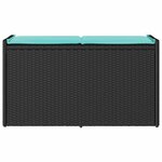 vidaXL Banc de rangement extérieur coussin noir 100 cm résine tressée