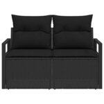 vidaXL Canapé de jardin Noir 120 x 62 x 69 cm polyrotin