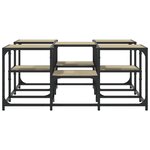 vidaXL Table basse chêne sonoma 91x91x40 cm bois d'ingénierie