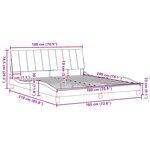 vidaXL Cadre de lit sans matelas Hanko taupe 180x200 cm tissu