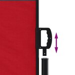 vidaXL Auvent latéral rétractable rouge 120x600 cm