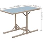 vidaXL Ensemble de bistro 3 Pièces avec coussins résine tressée beige