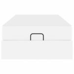 vidaXL Cadre de lit avec matelas Blanc pur 80 x 200 cm Faux cuir