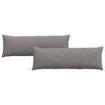vidaXL Coussins de canapé 2 Pièces Taupe 120 x 40 cm tissu