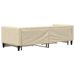 vidaXL Lit de jour avec gigogne et tiroirs sans matelas crème 80x200cm