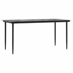 vidaXL Ensemble à manger jardin 5Pièces marron poly rotin verre