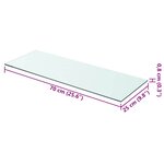 vidaXL Panneaux d'étagère 2 Pièces Verre Transparent 70x25 cm
