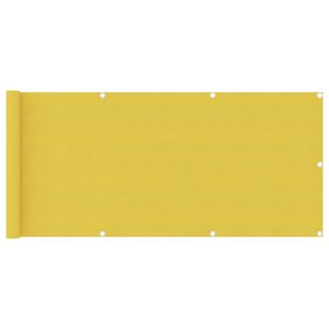 vidaXL Écran de balcon Jaune 75x400 cm PEHD