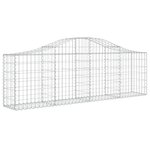 vidaXL Paniers à gabions arqués 2 Pièces 200x30x60/80 cm Fer galvanisé