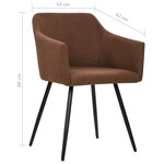 vidaXL Chaises à manger lot de 4 marron tissu