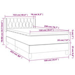 vidaXL Sommier à lattes de lit avec matelas Marron foncé 100x200 cm