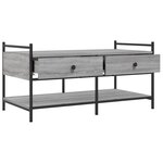vidaXL Table basse sonoma gris 99x50x50 cm bois d'ingénierie