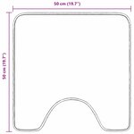 Tapis de bain U en forme de U vert 50x50 cm en polypropylène antidérapant
