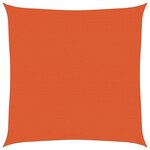 vidaXL Voile d'ombrage 160 g/m² carré orange 7x7 m PEHD