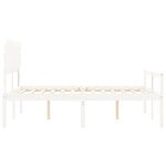 vidaXL Lit pour personne âgée sans matelas blanc 140x200cm bois massif