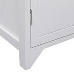 vidaXL Armoire de salle de bain Blanc 46x24x116 cm Bois de Paulownia