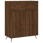 vidaXL Buffet haut Chêne marron 69 5x34x180 cm Bois d'ingénierie