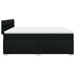 vidaXL Sommier à lattes de lit avec matelas Noir 200x200 cm Tissu