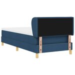 vidaXL Lit à ressorts avec matelas Bleu 90 x 200 cm tissu