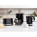 CONTINENTAL EDISON - Pack petit Dejeuner BS1N - Cafetière 1,25L + Grille-pain 2 fentes + Bouilloire 1,70L - Noir & Inox