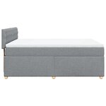 vidaXL Sommier à lattes de lit avec matelas Gris clair 140x190cm Tissu