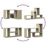 vidaXL Meubles TV 2 Pièces chêne sonoma 75x30x50 cm bois d'ingénierie