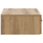 vidaXL Table d'appoint murale Chêne artisanal 59 x 34 5 x 17 cm