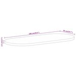 vidaXL Dessus de table 100x50x2 5 cm ovale bois massif de manguier