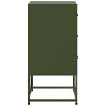vidaXL Tables de chevet 2 Pièces vert olive 36x39x78 cm acier