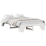 vidaXL Cadre de lit Blanc 120 x 190 cm Pin massif