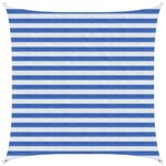 vidaXL Voile d'ombre Bleu et Blanc 2 x 2 m HDPE